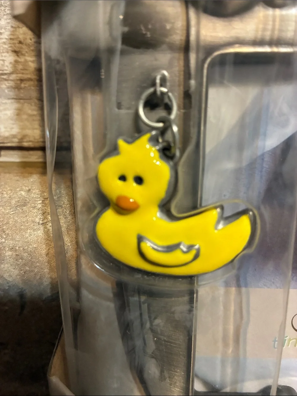 Fetco Silver 'Splish Splash' Baby Photo Frame with Rubber Duck Charm 6 inchx4 in